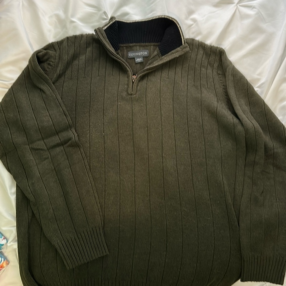 Mens Covington quarter zip sweater large